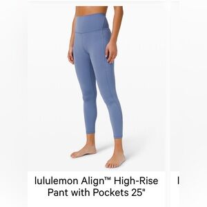Lululemon Align High Rise Pant with Pockets. Water Drop